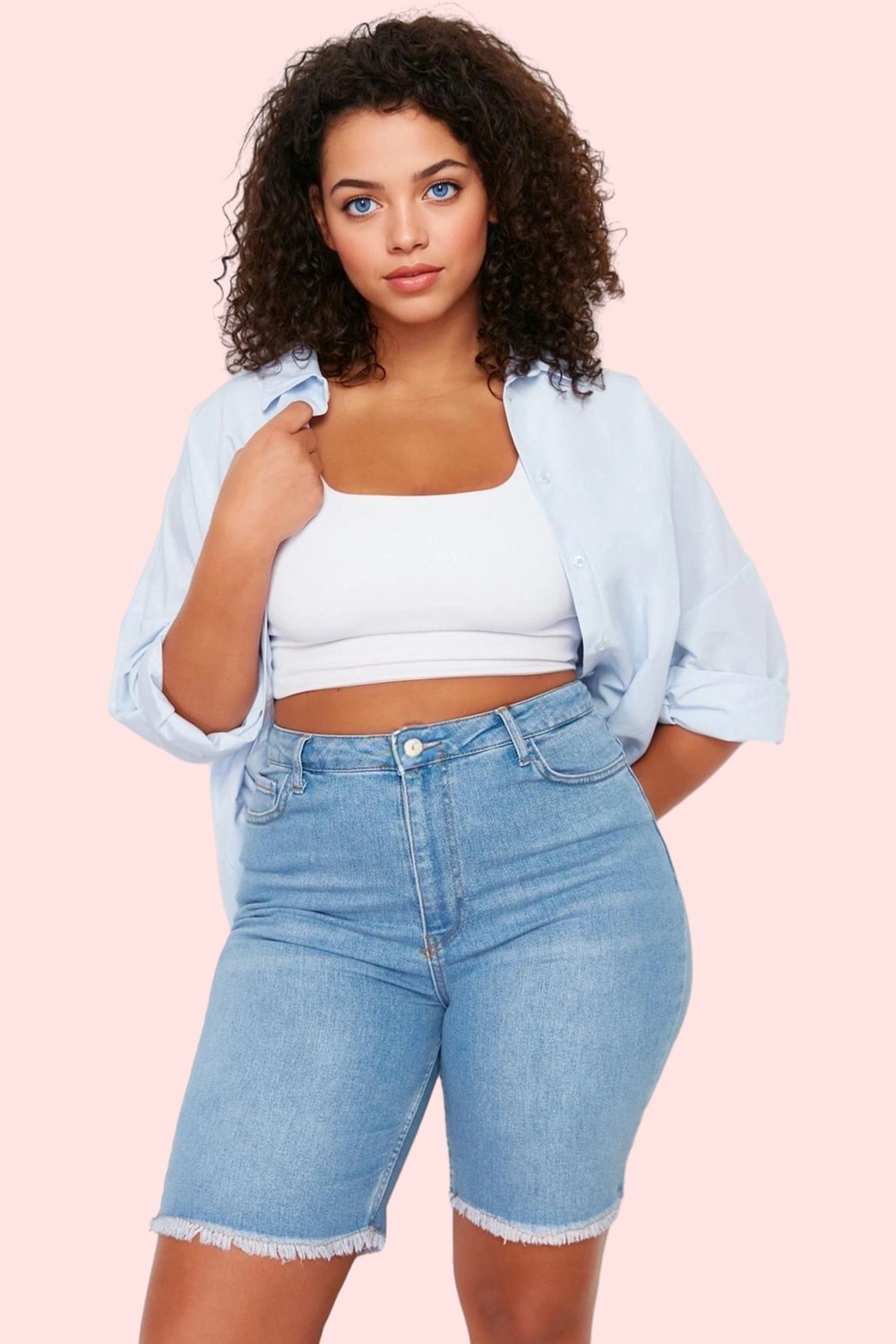 Ersefa Kadın Skinny Denim Şort Pamuk Rahat Günlük Yaz Kombinleri Için Hafta Sonu Kaliteli Malzeme