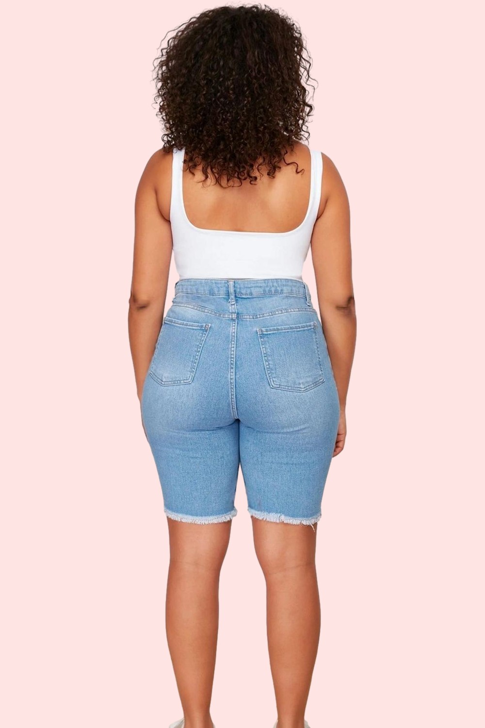 Ersefa Kadın Skinny Denim Şort Pamuk Rahat Günlük Yaz Kombinleri Için Hafta Sonu Kaliteli Malzeme görsel 3