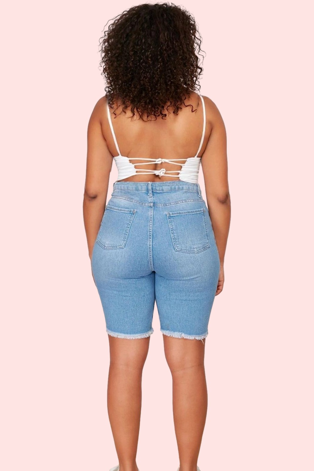Ersefa Kadın Skinny Denim Şort Pamuk Rahat Günlük Yaz Kombinleri Için Hafta Sonu Kaliteli Malzeme görsel 4