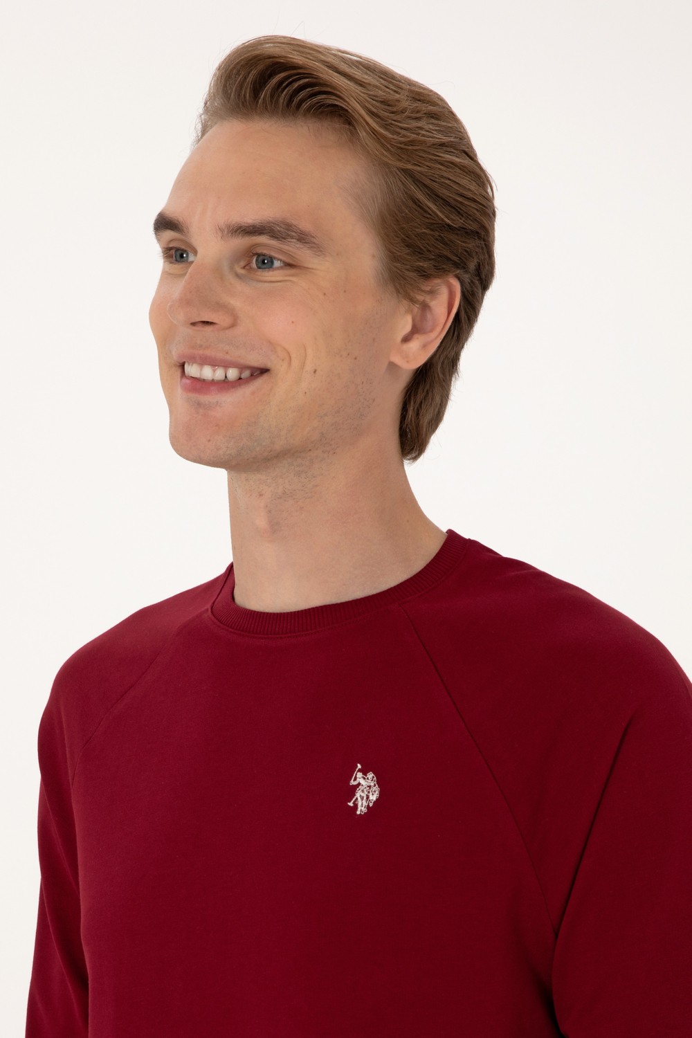 U.S. Polo Assn. Erkek Regular Fit Bisiklet Yaka Siyah İnce Basic Sweatshirt 50313752-VR046 görsel 2