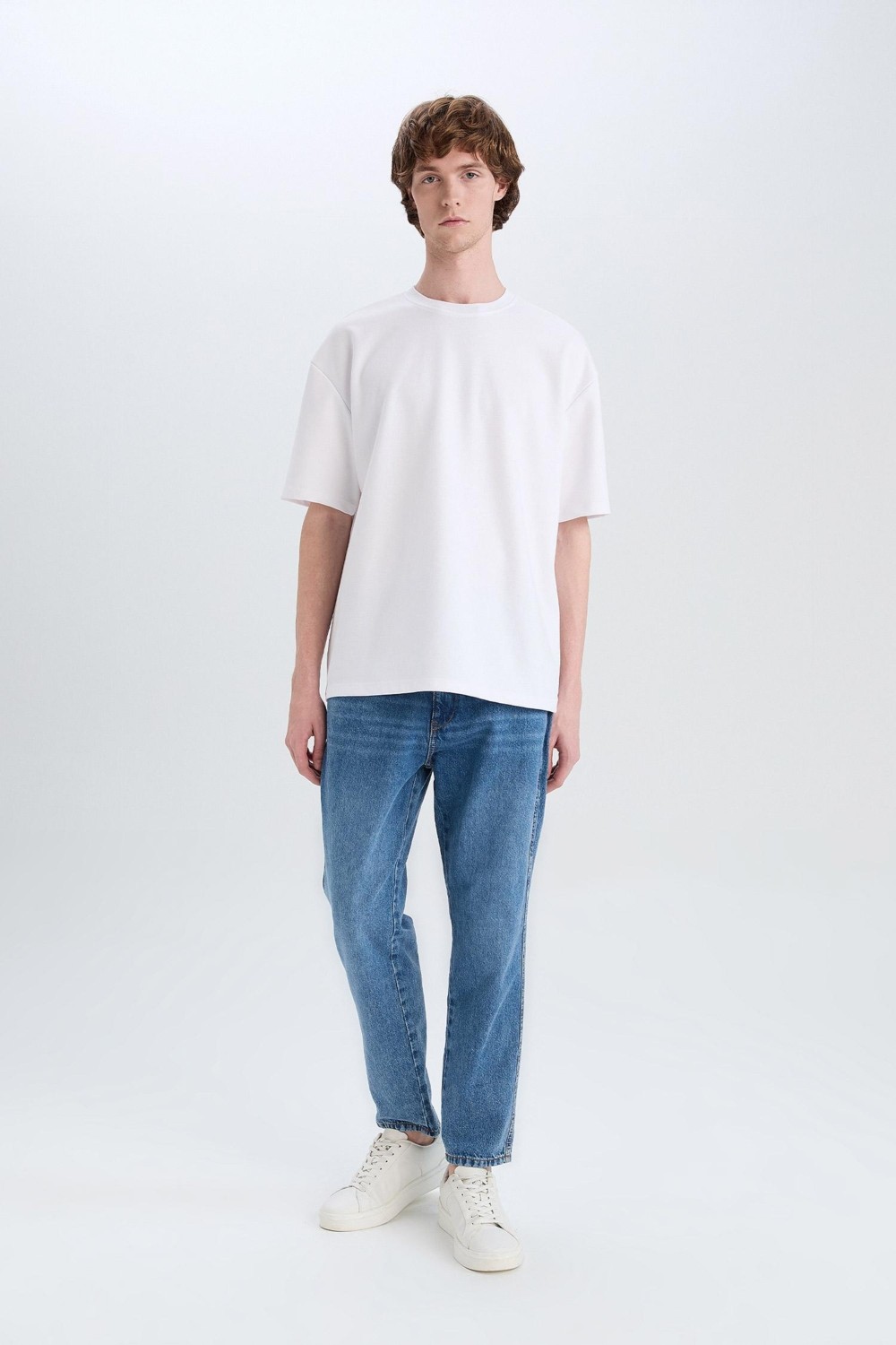DeFacto Slim Fit Normal Bel Dar Paça Jean Pantolon D8602AX25SP görsel 4
