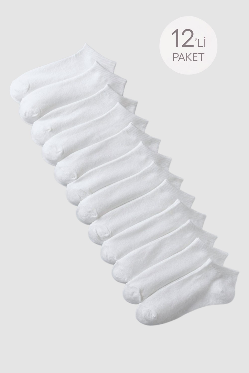 Katia & Bony Unisex 12'li Basic Step Çorap Ekru görsel 5