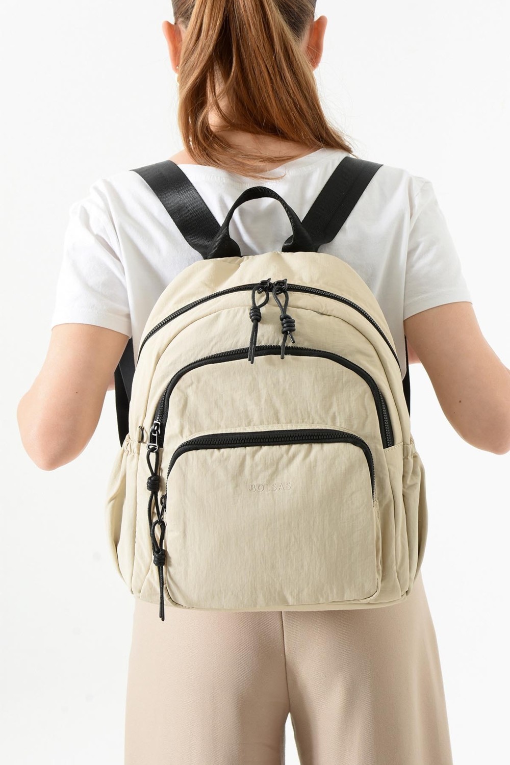 Louisiana Polo Bolsas Kadın Sırt Çanta Bej 1109 görsel 6