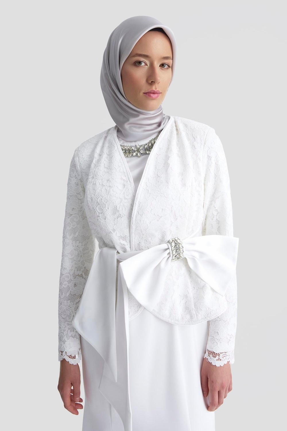Armine Abiye 25YD9184 Beyaz