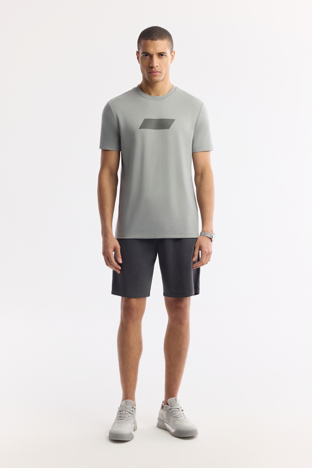 AVVA Erkek Gri Bisiklet Yaka Baskılı Rayon Soft Touch Regular Fit T-Shirt A51Y1031 görsel 6
