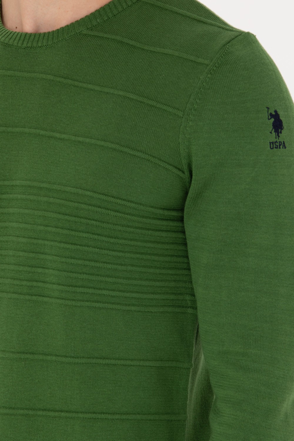 U.S. Polo Assn. Erkek Yeşil Kazak /Triko 50272122-VR054 görsel 7