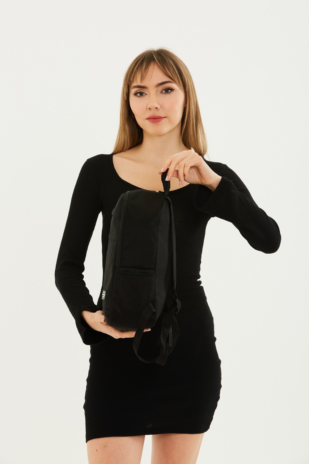 SHAKA Siyah U1 Kanvas Kumaş, Fermuarlı, 5 Bölmeli ,Unisex Okul, Spor Ve Günlük Sırt Çantası görsel 2
