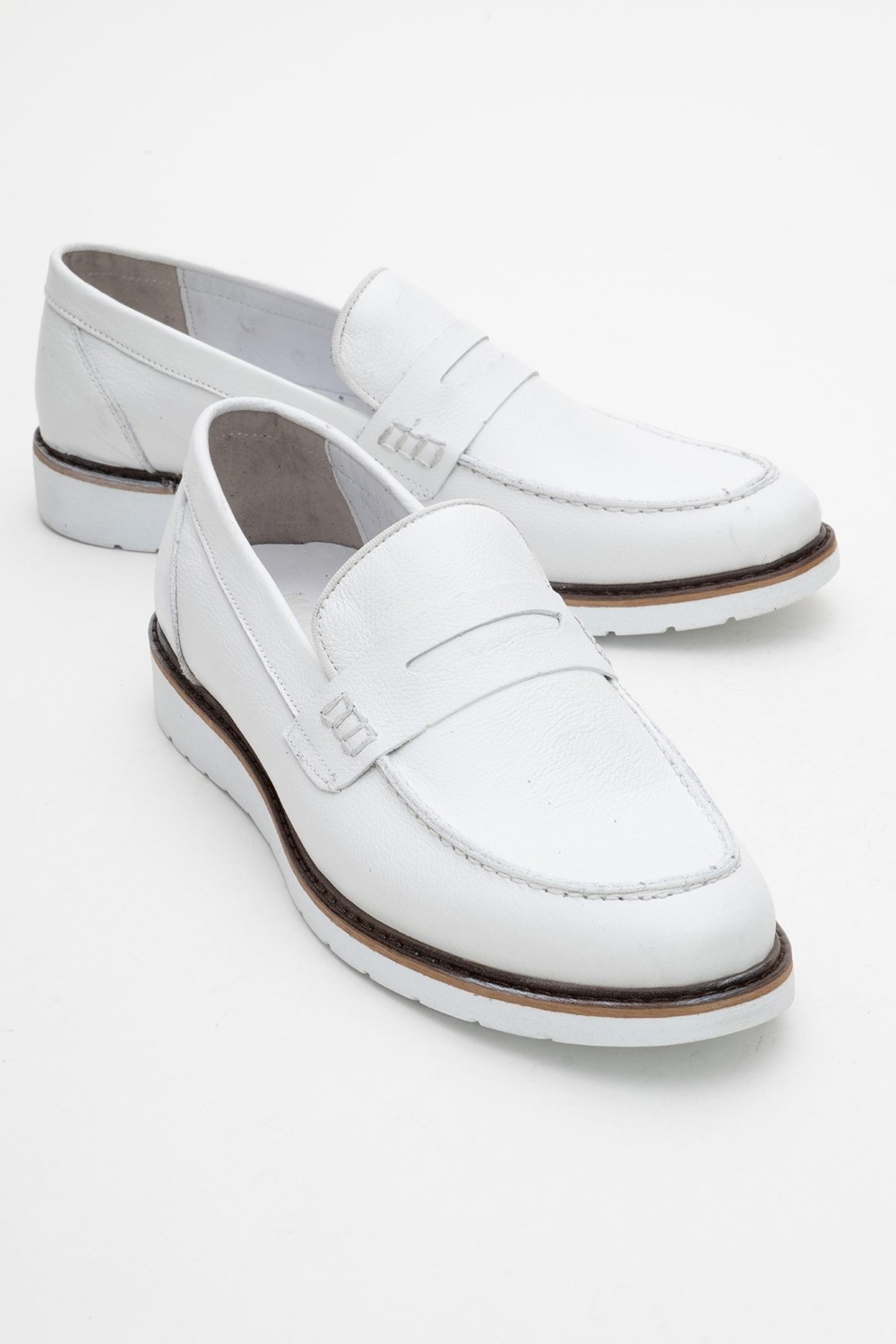 Maximoda Hakiki Deri, Erkek Bağcıksız Loafer Iç Dış Deri Ayakkabı