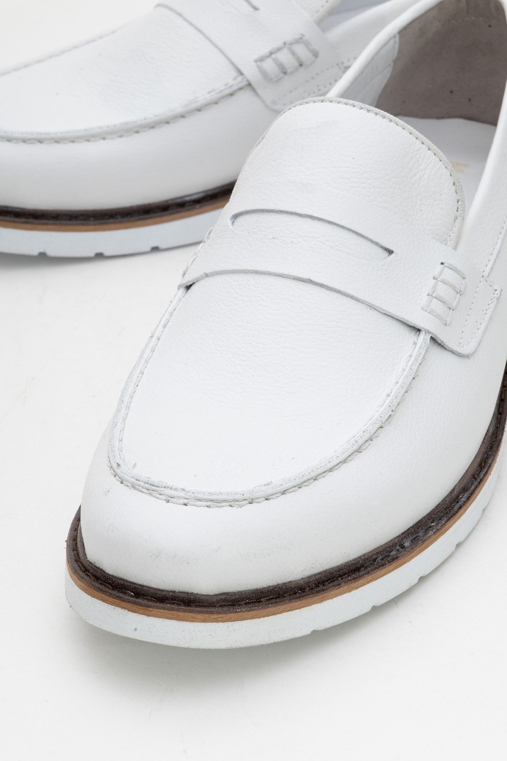 Maximoda Hakiki Deri, Erkek Bağcıksız Loafer Iç Dış Deri Ayakkabı görsel 3