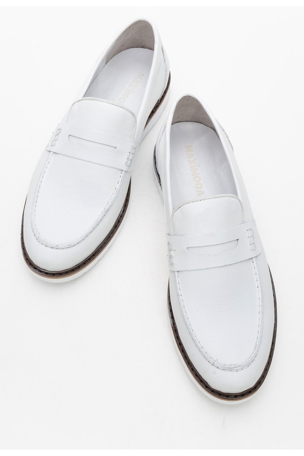 Maximoda Hakiki Deri, Erkek Bağcıksız Loafer Iç Dış Deri Ayakkabı görsel 6