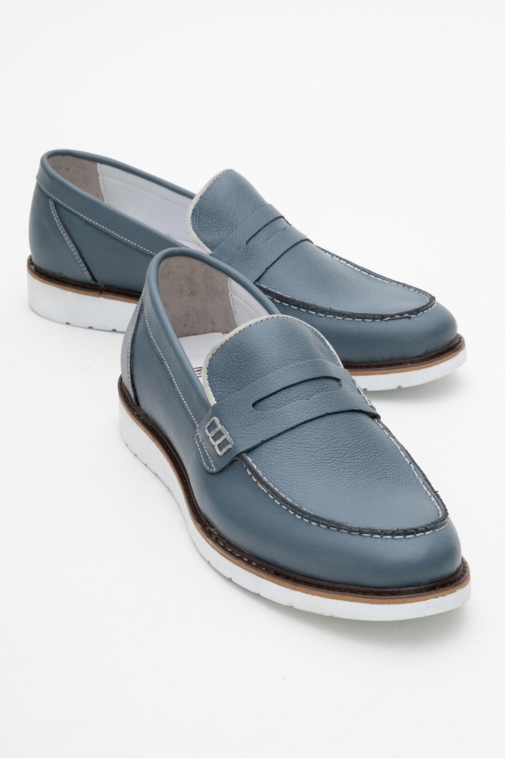Maximoda Hakiki Deri, Erkek Bağcıksız Loafer Iç Dış Deri Ayakkabı görsel 7