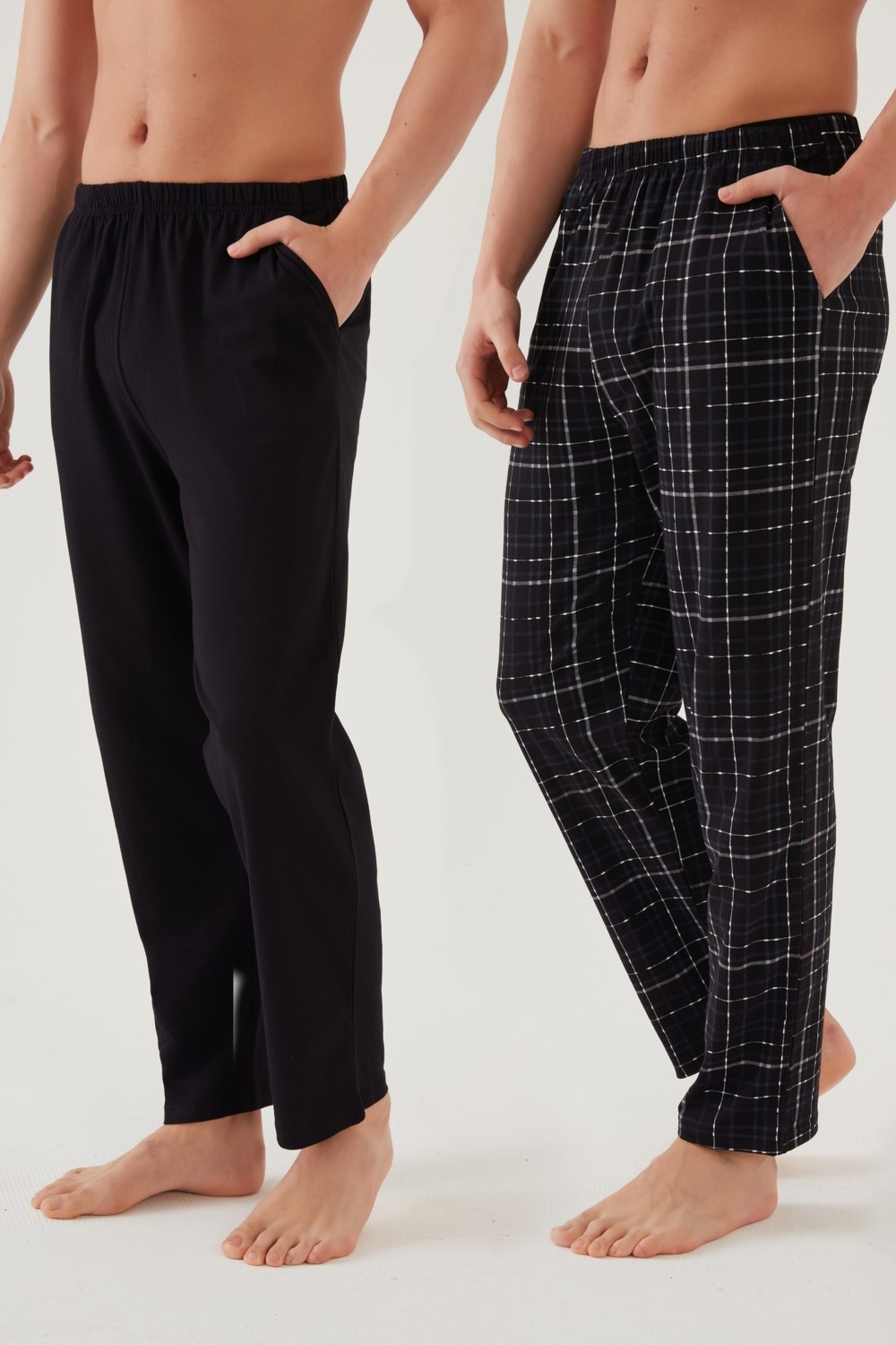 Koza İç Giyim Erkek Pamuklu 2'li Tek Alt Pijama