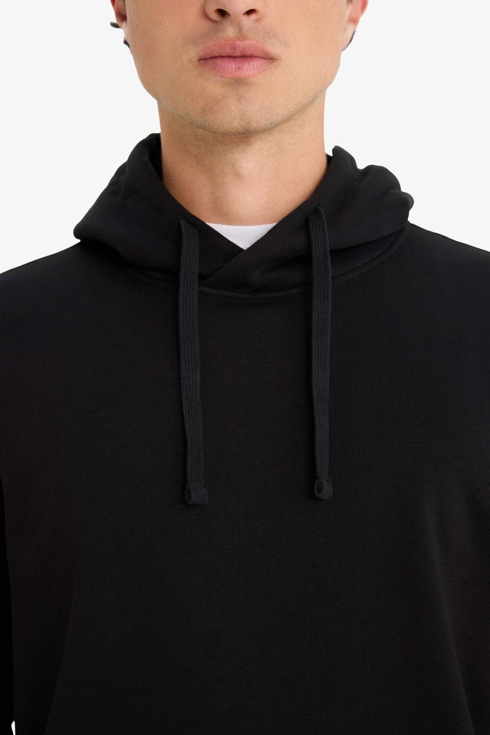DeFacto Regular Fit Kapüşonlu İçi Yumuşak Tüylü Kanguru Cepli Basic Sweatshirt X8283AZ25AU görsel 5