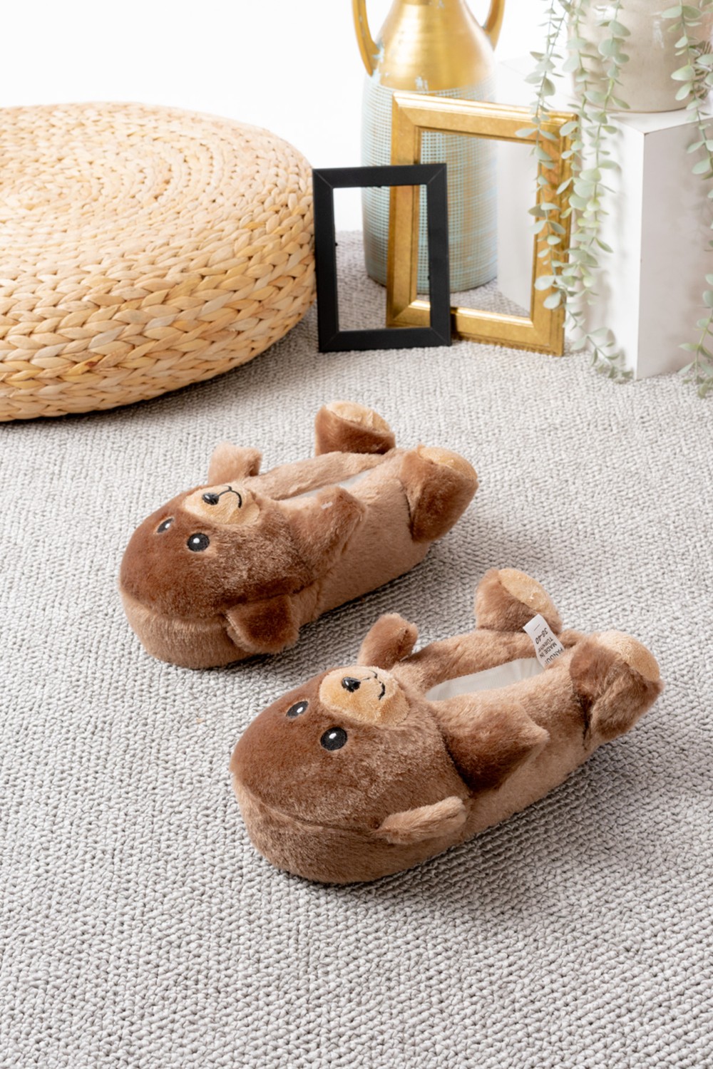 Slipcat Ayıcık Figürlü Peluş Panduf Ev Pandufu Unisex görsel 4