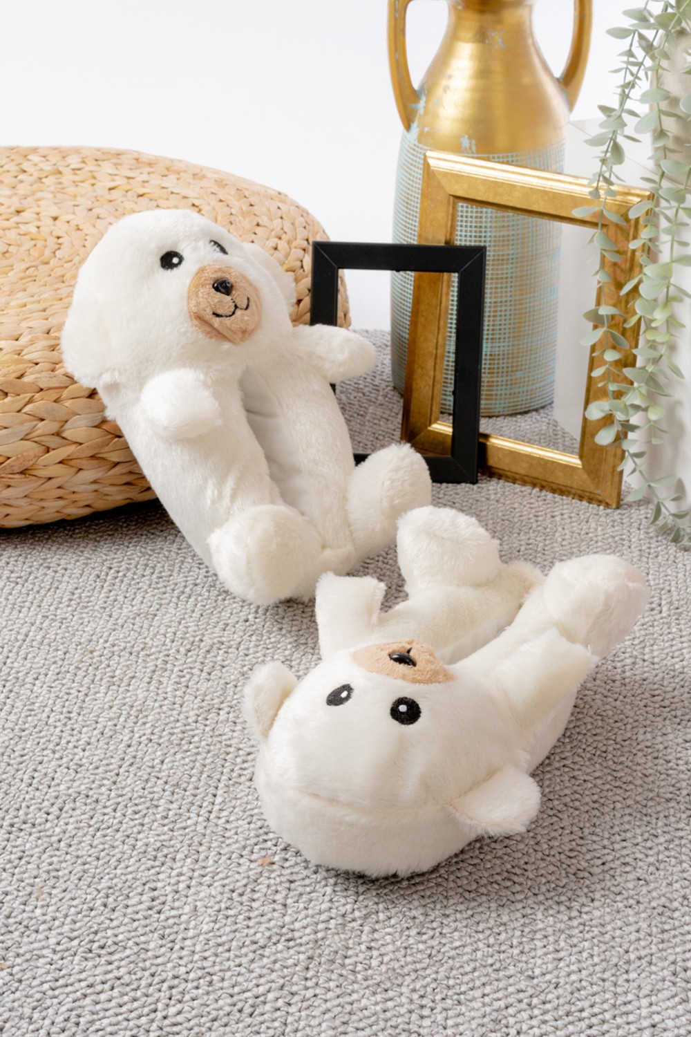 Slipcat Ayıcık Figürlü Peluş Panduf Ev Pandufu Unisex görsel 8