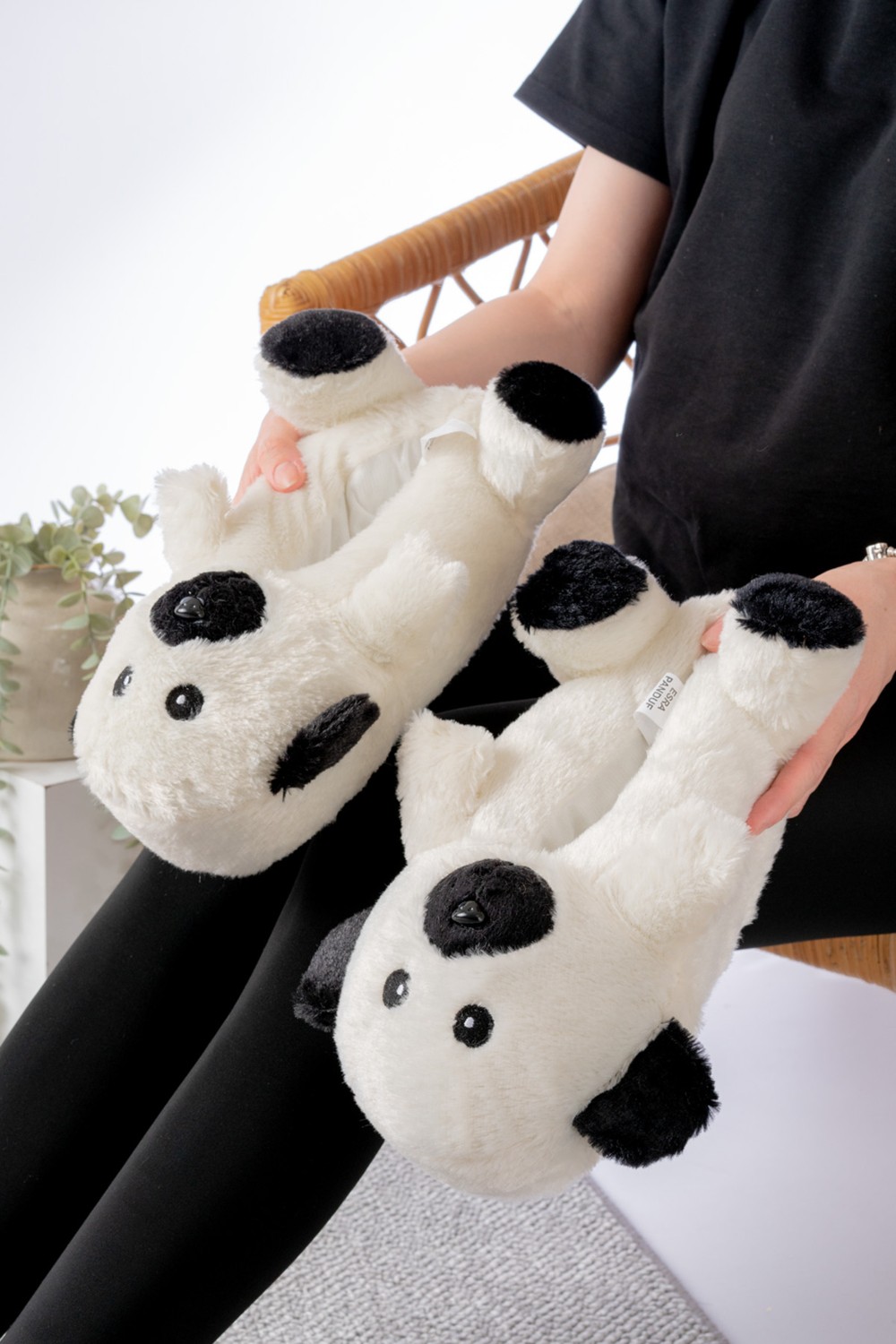 Slipcat Ayıcık Figürlü Peluş Panduf Ev Pandufu Unisex