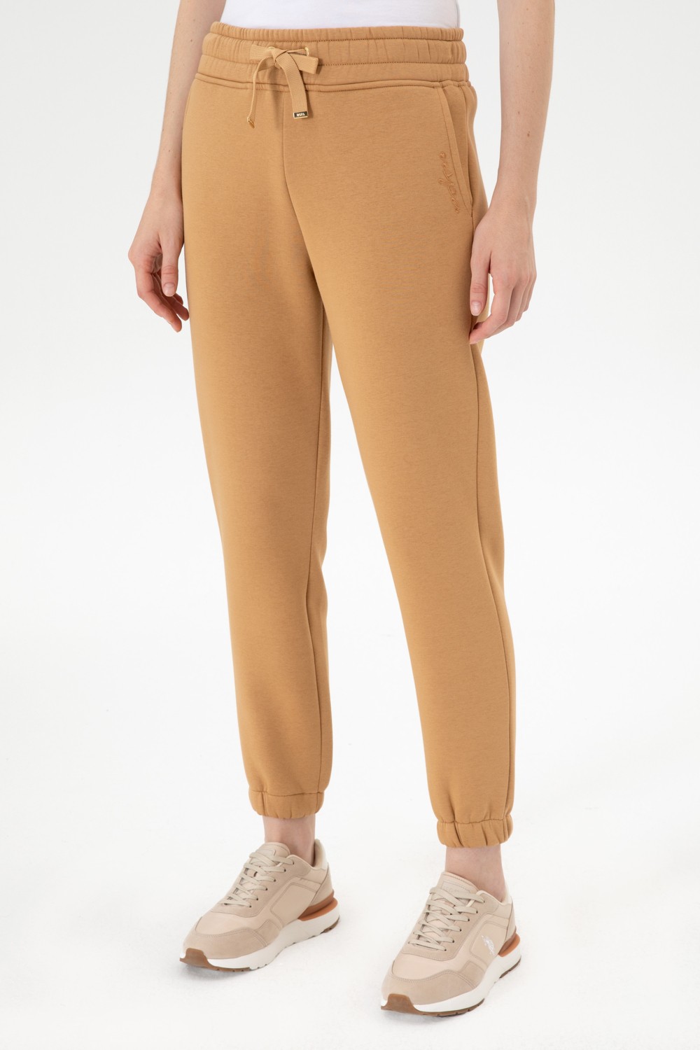 U.S. Polo Assn. Kadın Kahverengi Şardonlu Jogger Eşofman Altı 50313581-VR029 görsel 8