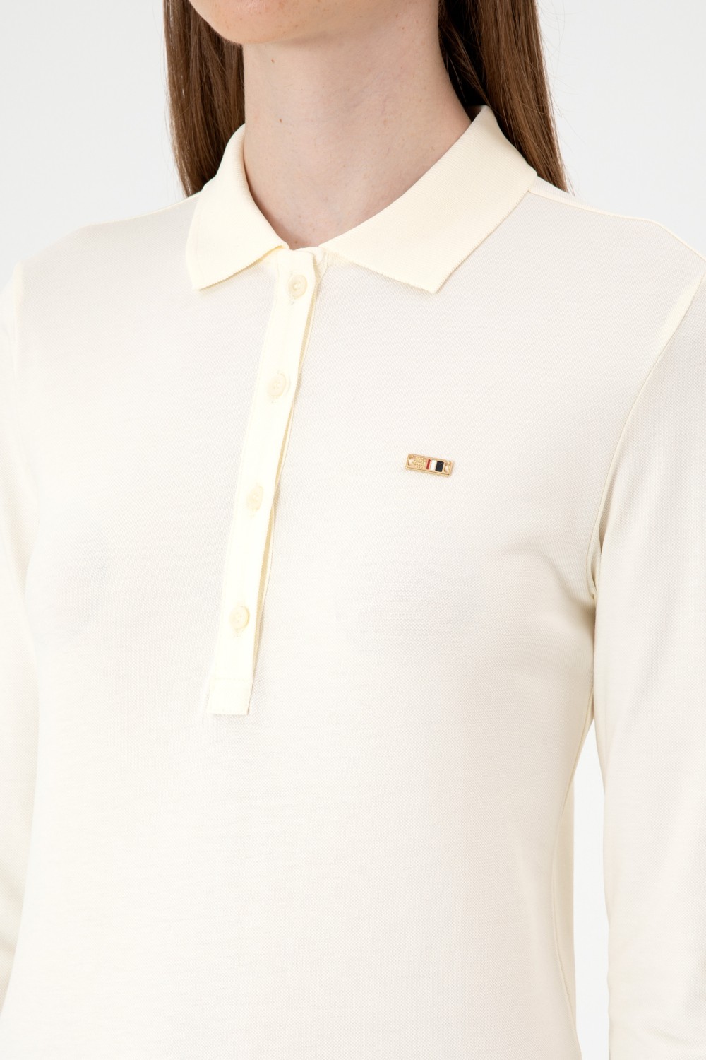 U.S. Polo Assn. Kadın Siyah Basic Polo Yaka Sweatshırt 50313593-VR046 görsel 6