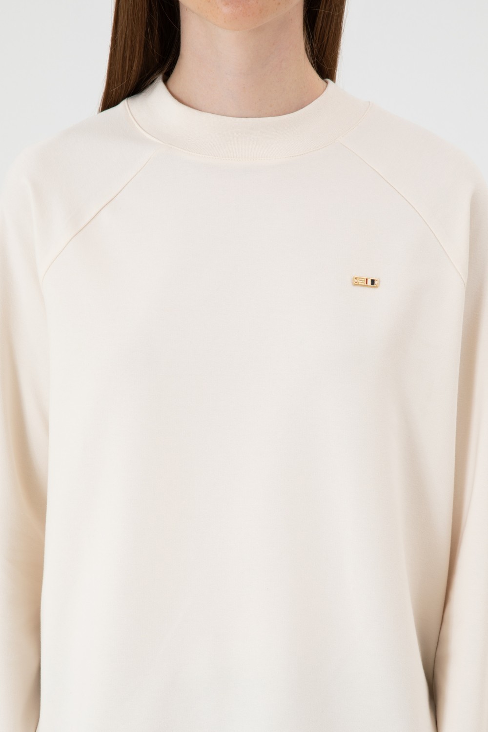 U.S. Polo Assn. Kadın Yeşil Regular Bisiklet Yaka Basic Sweatshırt 50313610-VR054 görsel 6