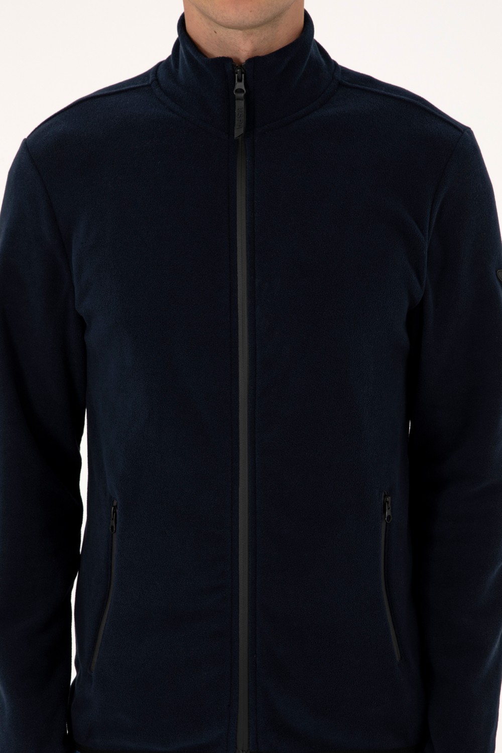 U.S. Polo Assn. Erkek Regular Fit Gri Polar Örme Hırka 50313779-VR024 görsel 6