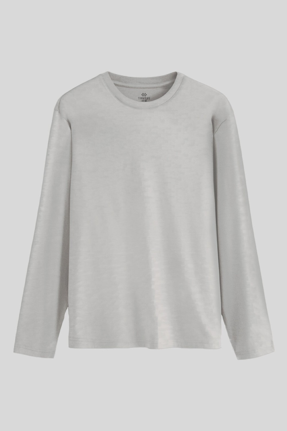 Tommy Life Koyu Bej Standart Fit Basic O Yaka Uzun Kollu İnce Erkek T-Shirt - 87997