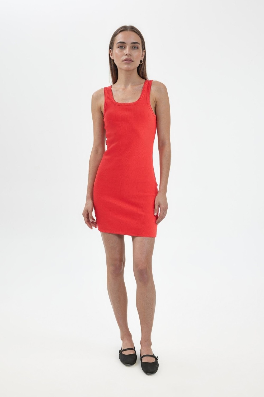 DeFacto Coool Bodycon Vücudu Saran Basic Fitilli Kaşkorse Mini Beyaz Elbise A0732AX24SM görsel 5