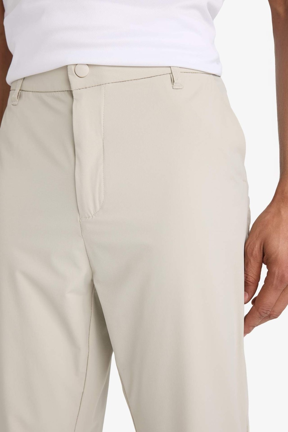 DeFacto Slim Fit Dar Kesim Standart Paça Dokuma Sporcu Pantolon D9247AX25AU görsel 5