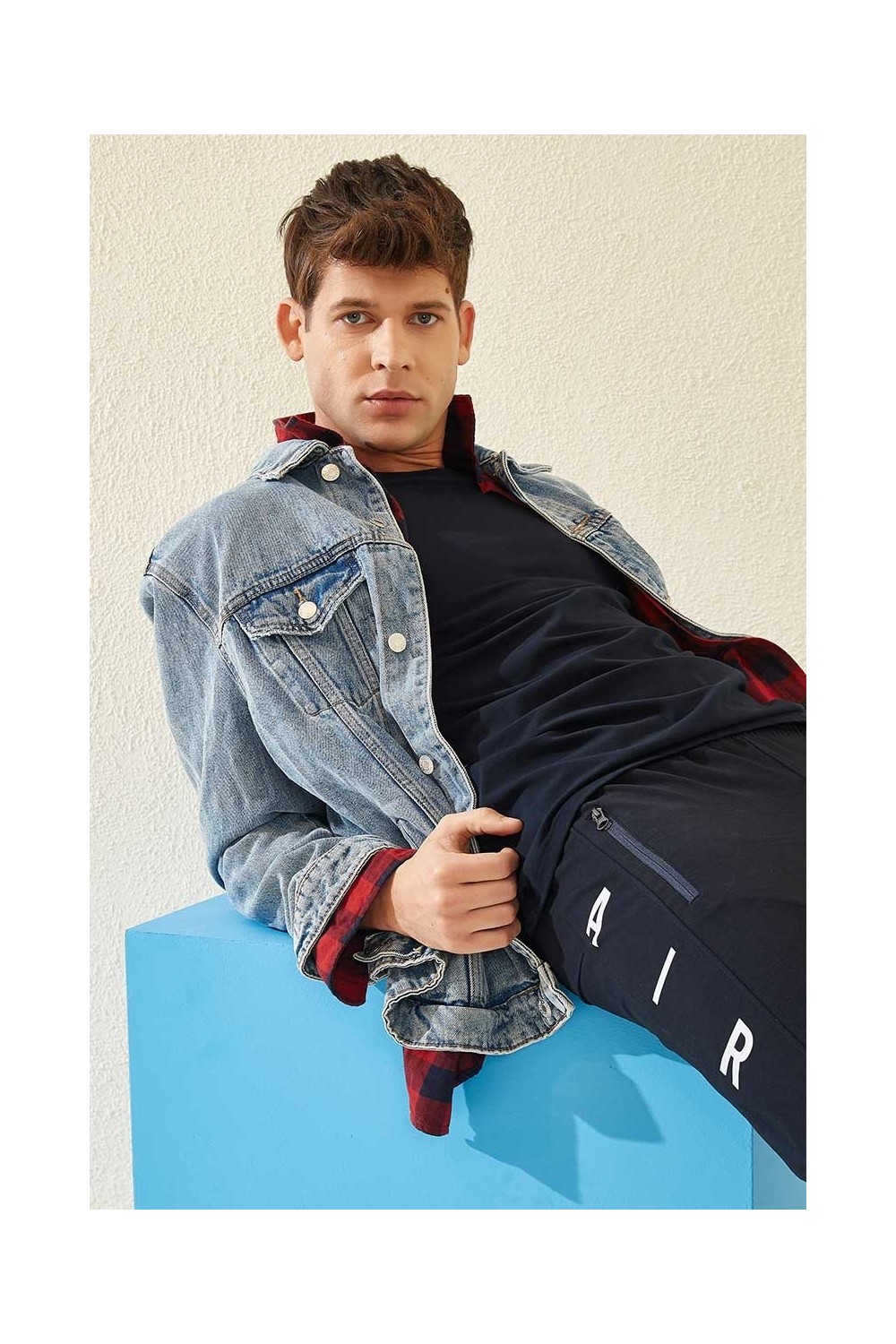 Tommy Life Gri Melanj Fermuar Cepli Standart Kalıp Jogger Erkek Eşofman Alt - 84587 görsel 7