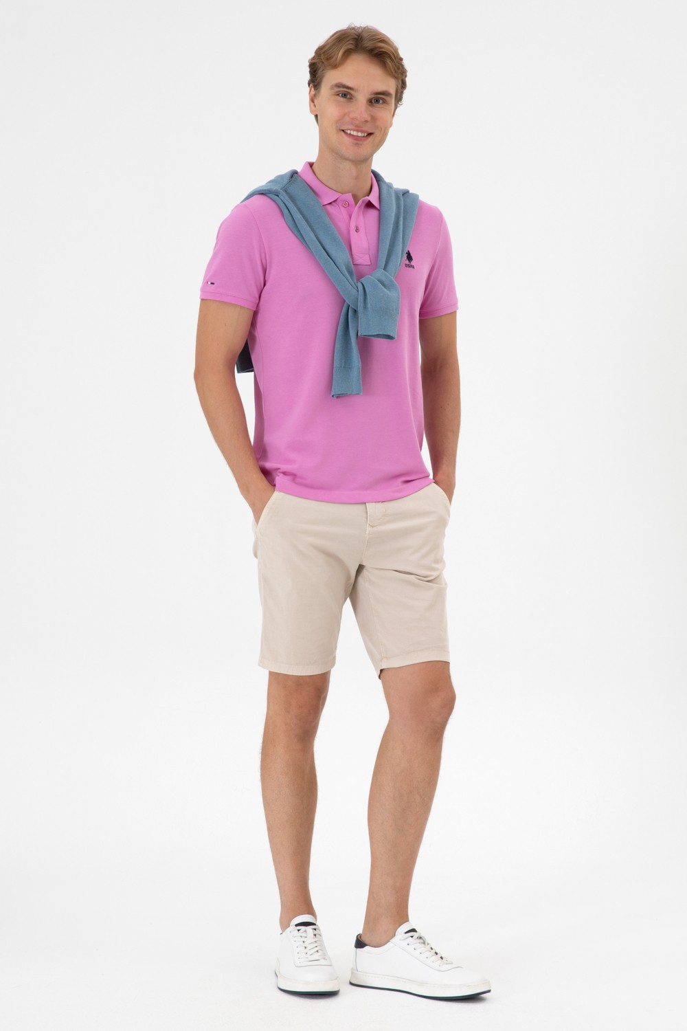 U.S. Polo Assn. Erkek Açık Mavi Dokuma Şort 50299183-VR003