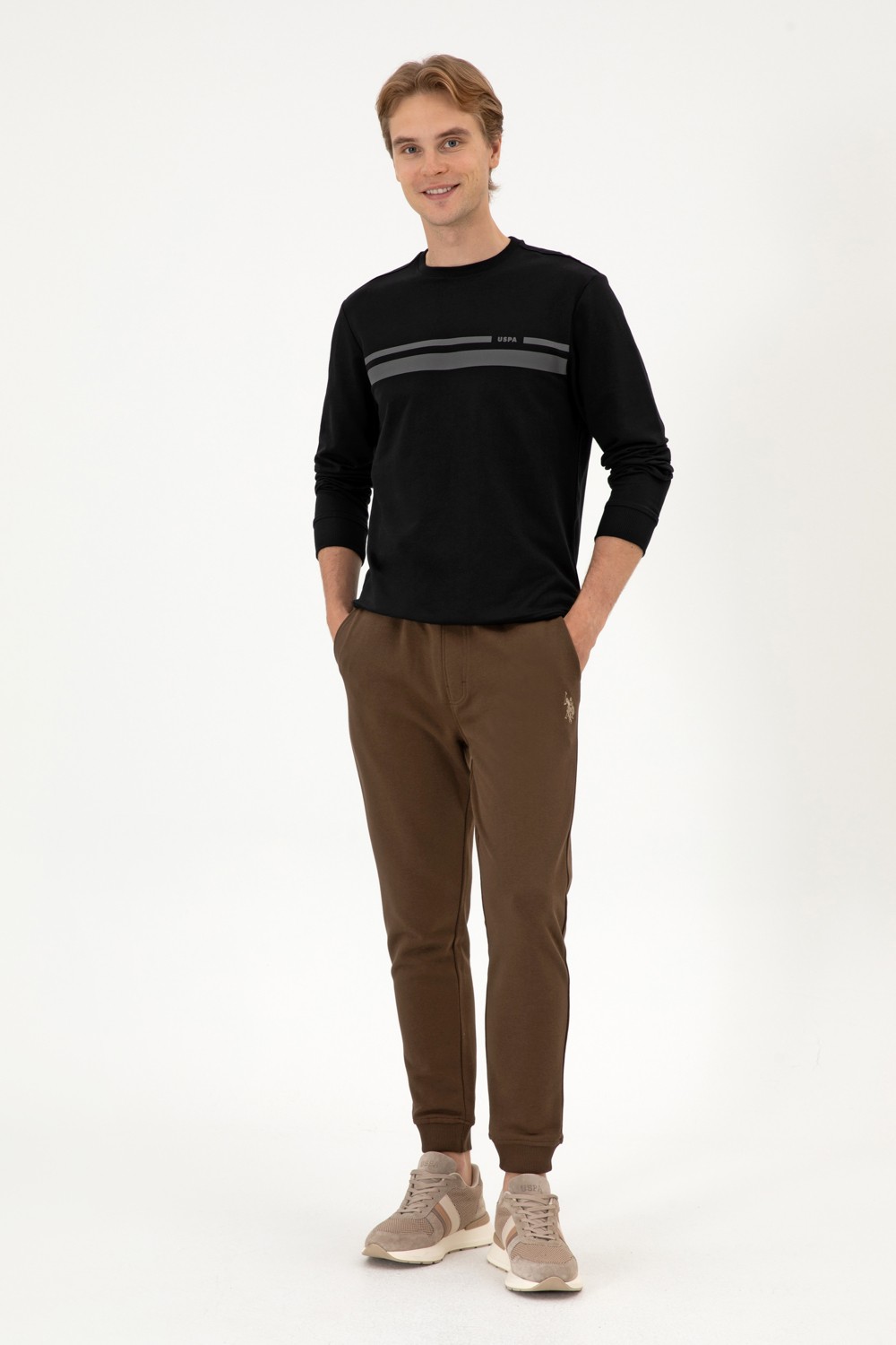 U.S. Polo Assn. Erkek Siyah Eşofman Altı 50313765-VR046