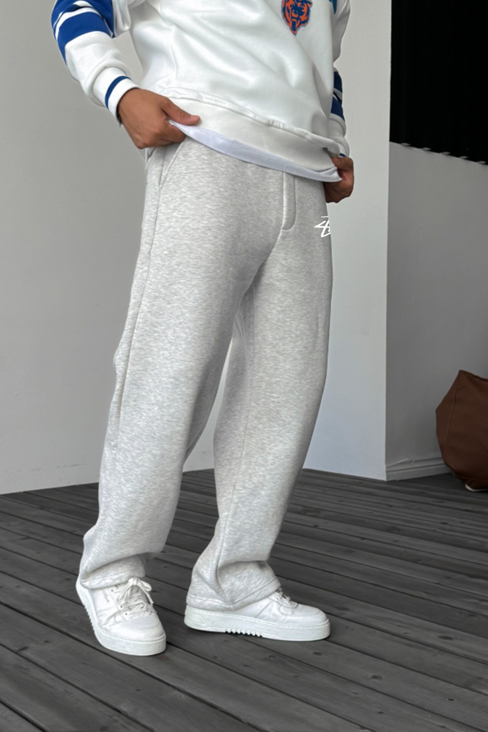 The Rule Stüssy Baskılı Baggy Siyah Yazlık 3 Iplik Bol Kesim Düz Paça Mevsimlik Eşofman Altı RF0510 görsel 8