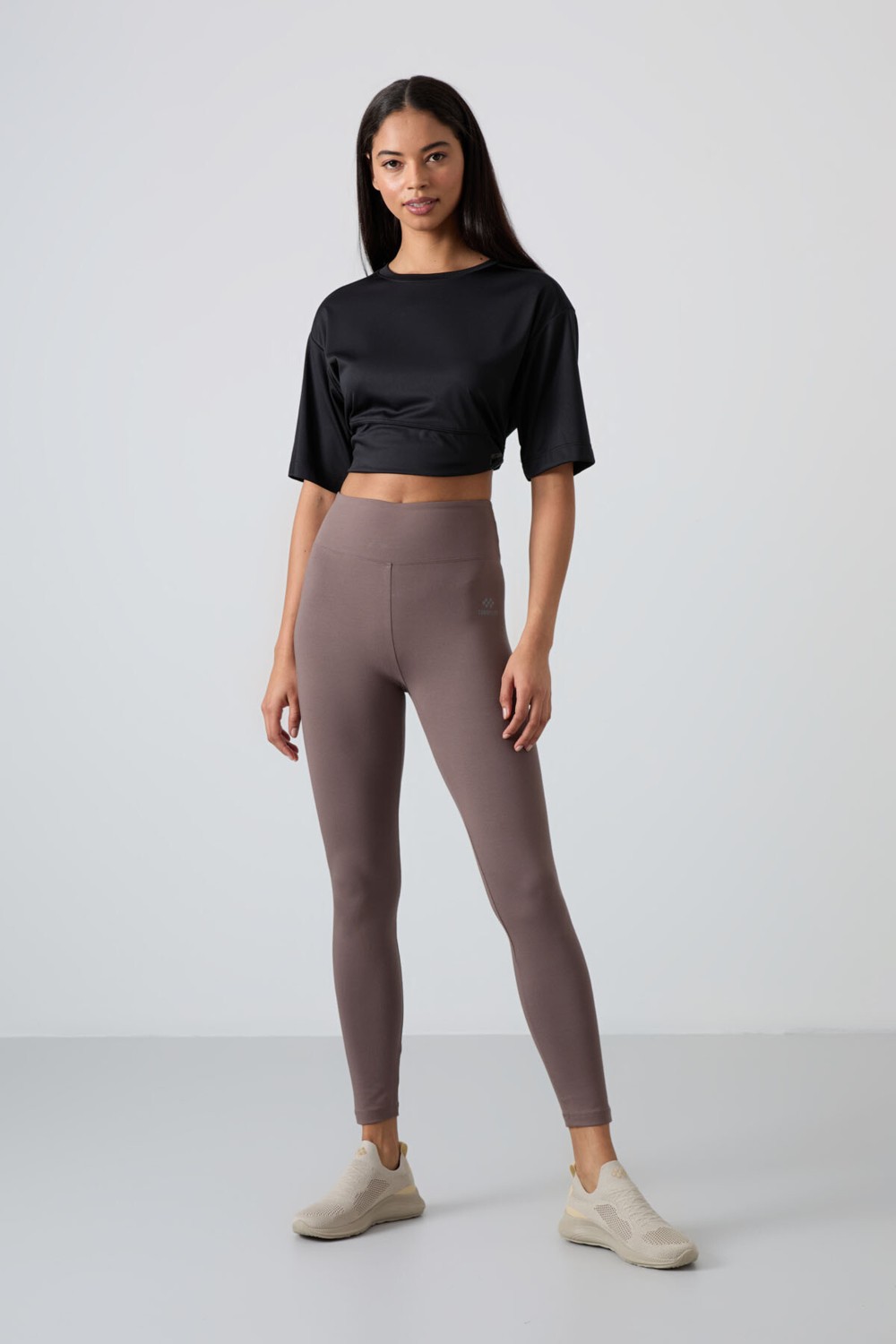 Tommy Life Siyah Yüksek Bel Toparlayıcı Slim Fit Dar Paça Kadın Tayt - 94011