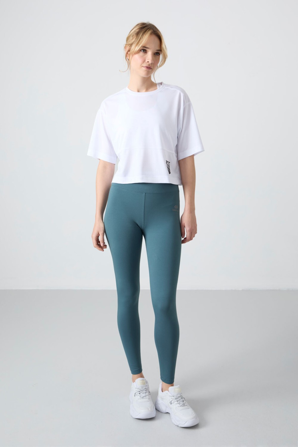 Tommy Life Siyah Yüksek Bel Toparlayıcı Slim Fit Dar Paça Kadın Tayt - 94011