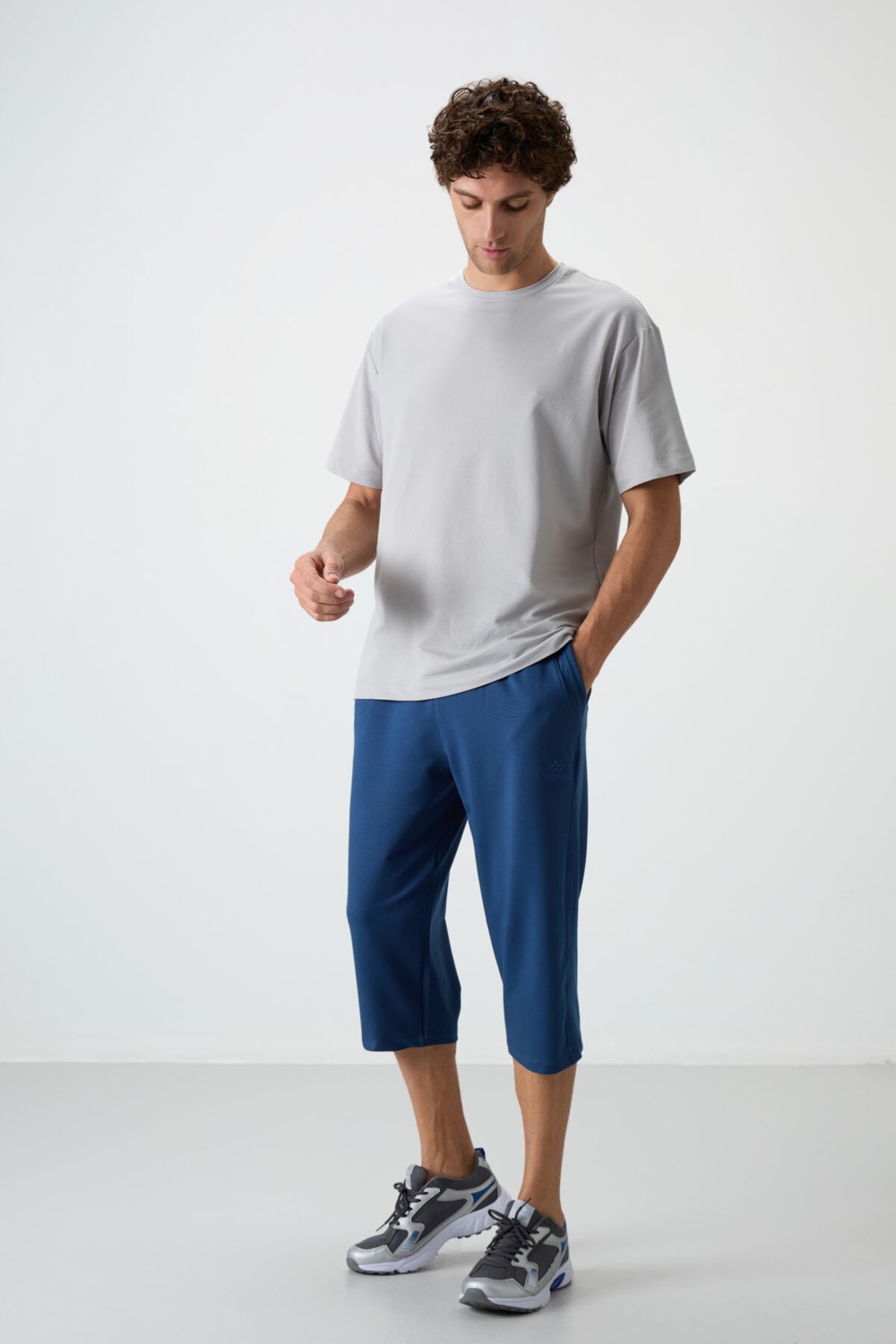 Tommy Life Haki Pamuklu Yumuşak Dokulu Standart Fit Nakışlı Erkek Kapri - 83102