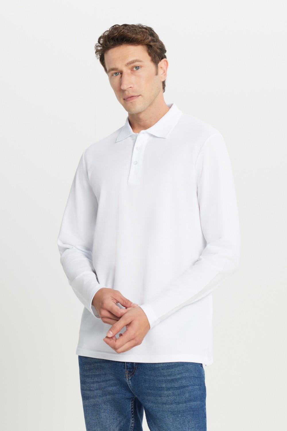 Altınyıldız Classics %100 Pamuk Standart Fit Normal Kesim Polo Yaka Sweatshirt