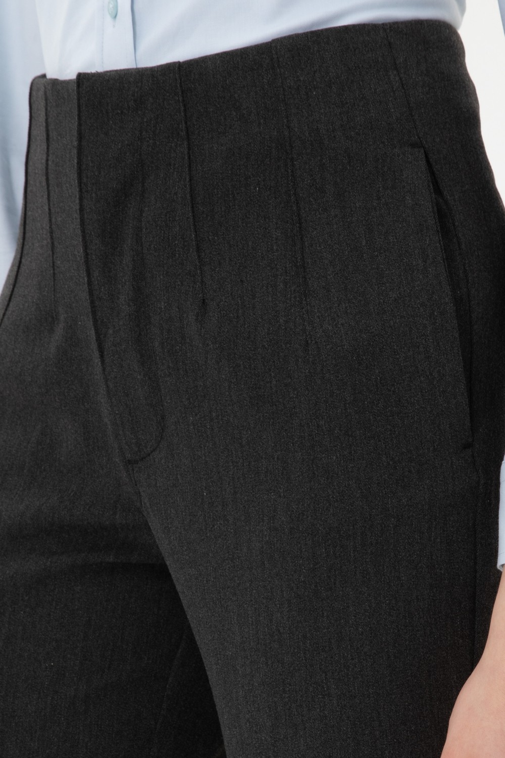 U.S. Polo Assn. Kadın Gri Carrot High Waist Fit Kanvas Pantolon 50318108-VR024 görsel 5