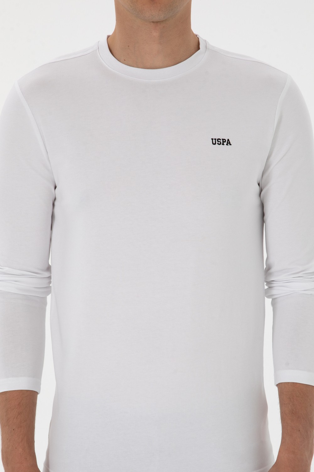 U.S. Polo Assn. Erkek Slim Fit Bisiklet Yaka Siyah Süprem Basic Sweatshirt 50313744-VR046 görsel 6