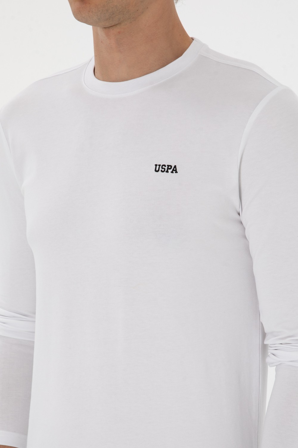 U.S. Polo Assn. Erkek Slim Fit Bisiklet Yaka Siyah Süprem Basic Sweatshirt 50313744-VR046 görsel 7