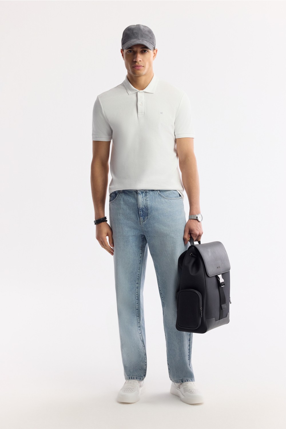 AVVA Erkek Antrasit Kıvrılmaz Polo Yaka %100 Pamuk Basic Regular Fit T-Shirt B001032 görsel 6