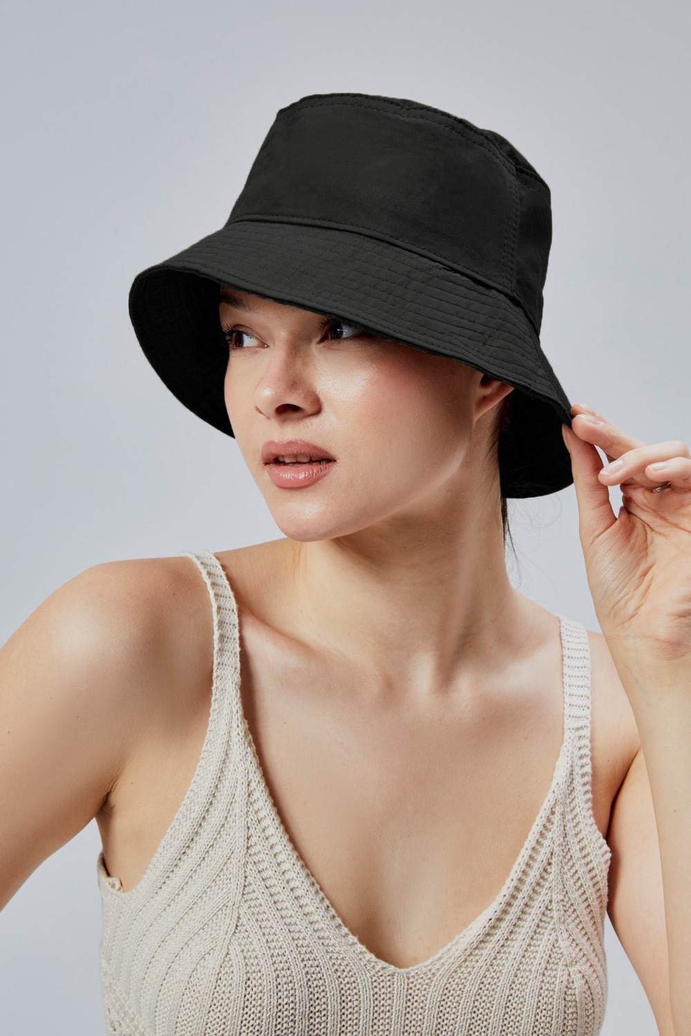Derikem Yazlık Kumaş Kova Şapka, Erkek Kadın Düz Balıkçı Bucket Şapka, Unisex görsel 6