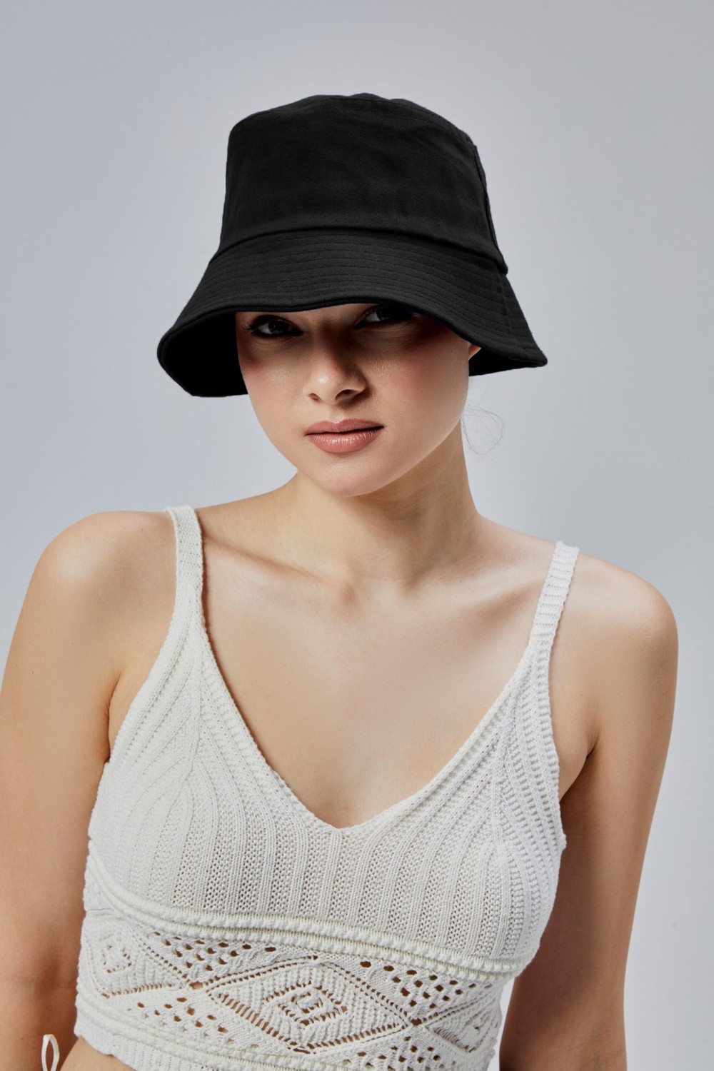 Derikem Yazlık Kumaş Kova Şapka, Erkek Kadın Düz Balıkçı Bucket Şapka, Unisex görsel 7