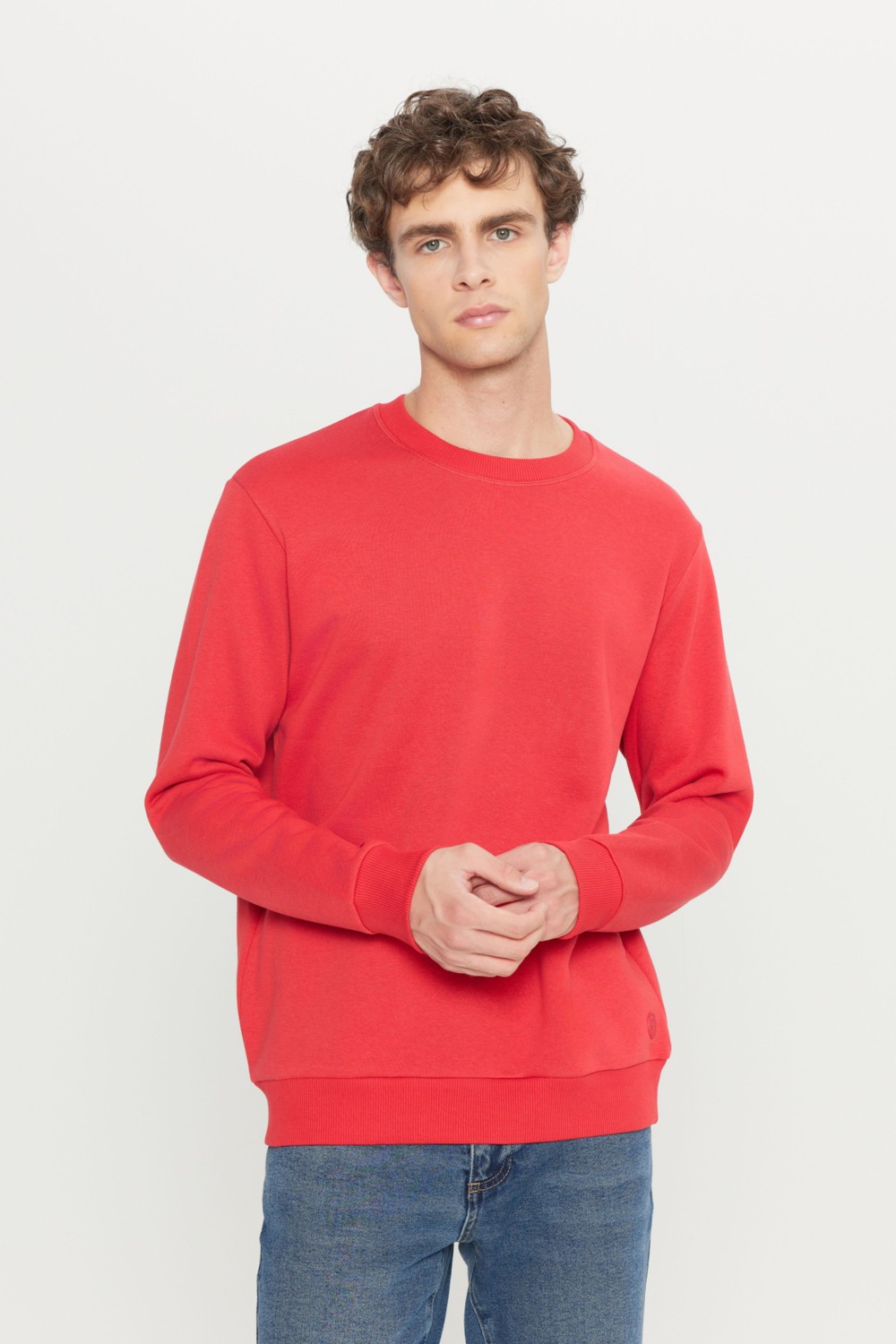 Altınyıldız Classics Erkek Siyah Standart Fit Normal Kesim Içi Polarlı 3 Iplik Bisiklet Yaka Pamuklu Sweatshirt
