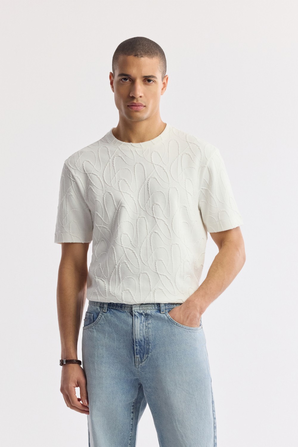 AVVA Erkek Açık Mavi Klasik Bel %100 Pamuk Eskitme Yıkamalı Tokyo Straight Fit Jean Pantolon A51Y3546 görsel 6