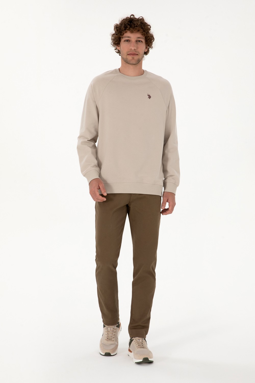 U.S. Polo Assn. Erkek Slim Fit Haki Kanvas Pantolon 50316831-VR027