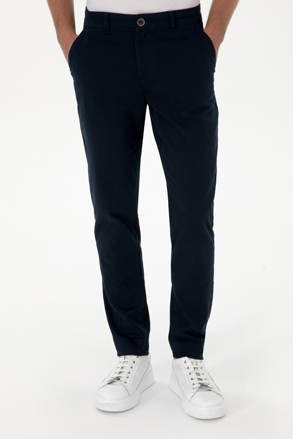 U.S. Polo Assn. Erkek Slim Fit Haki Kanvas Pantolon 50316831-VR027 görsel 2