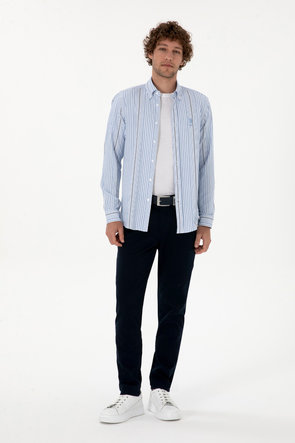 U.S. Polo Assn. Erkek Slim Fit Haki Kanvas Pantolon 50316831-VR027 görsel 3