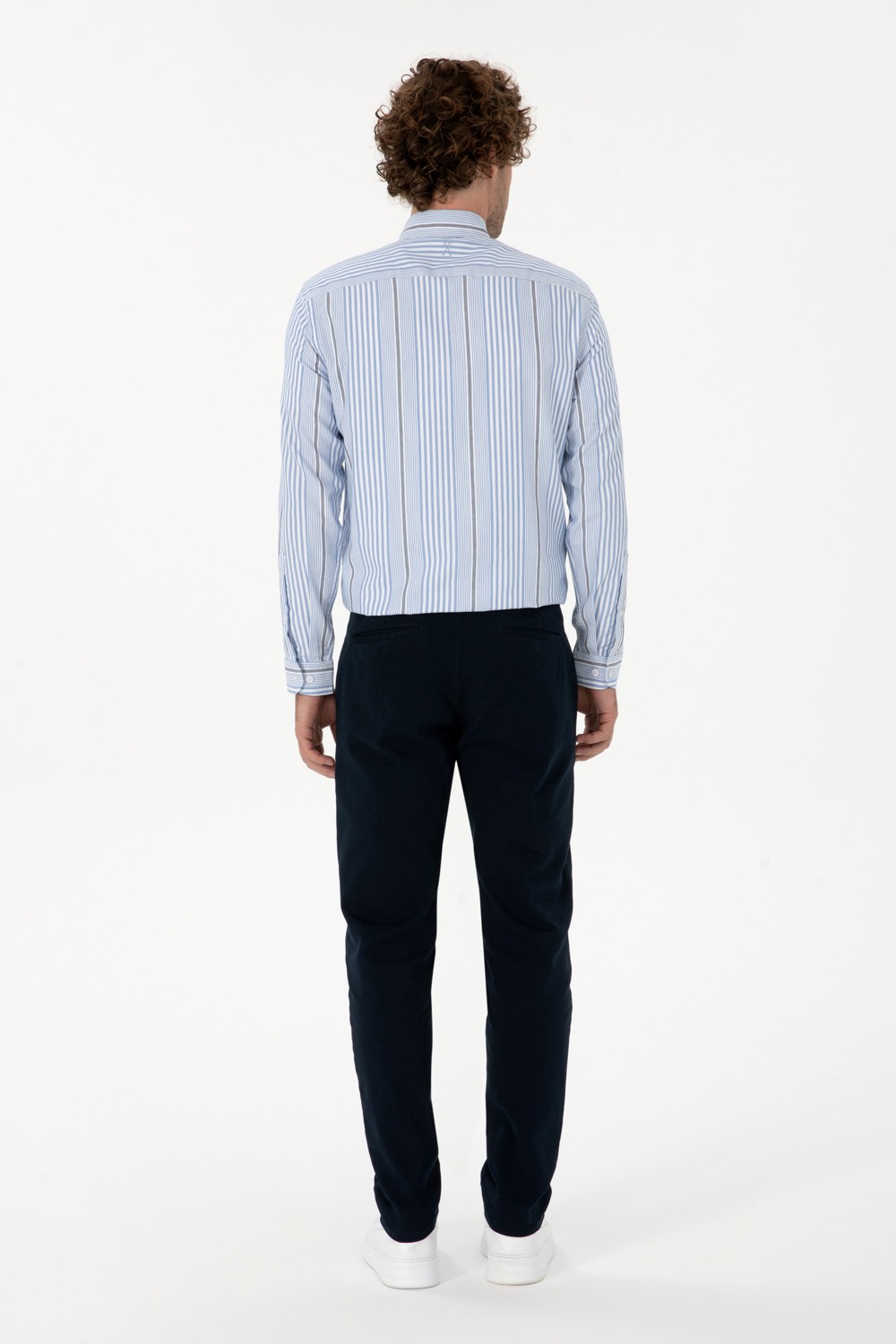 U.S. Polo Assn. Erkek Slim Fit Haki Kanvas Pantolon 50316831-VR027 görsel 4