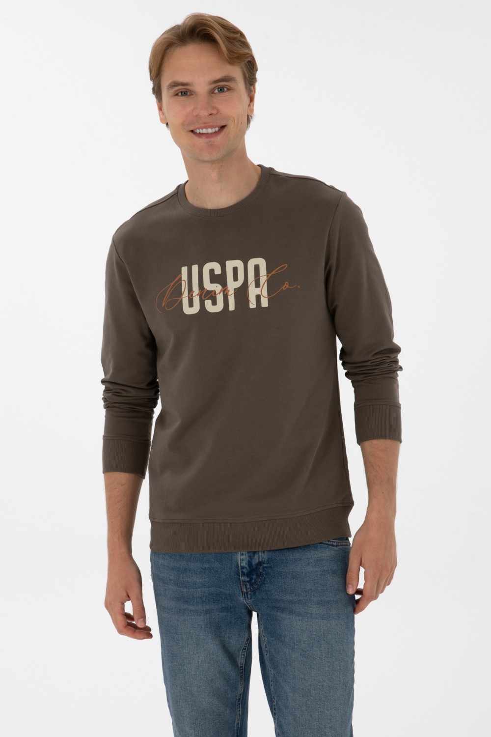 U.S. Polo Assn. Erkek Regular Fit Bisiklet Yaka Siyah İnce Sweatshirt 50315570-VR046