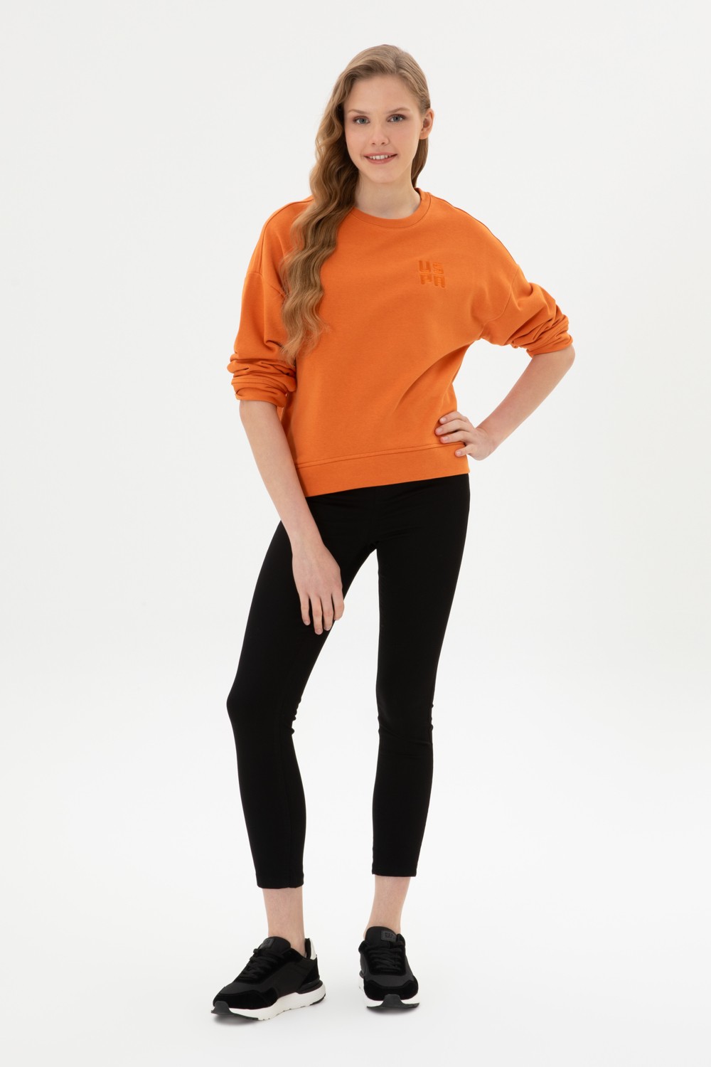 U.S. Polo Assn. Kadın Lacivert Toothpick Fit Kanvas Pantolon 50316852-VR033 görsel 7