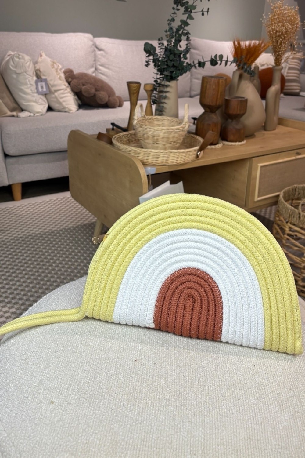 MaVaux Moss Fermuarlı Vegan Hasır Jüt Clutch Çanta Modern Tasarım Küçük Boy Suya Dayanıklı görsel 2